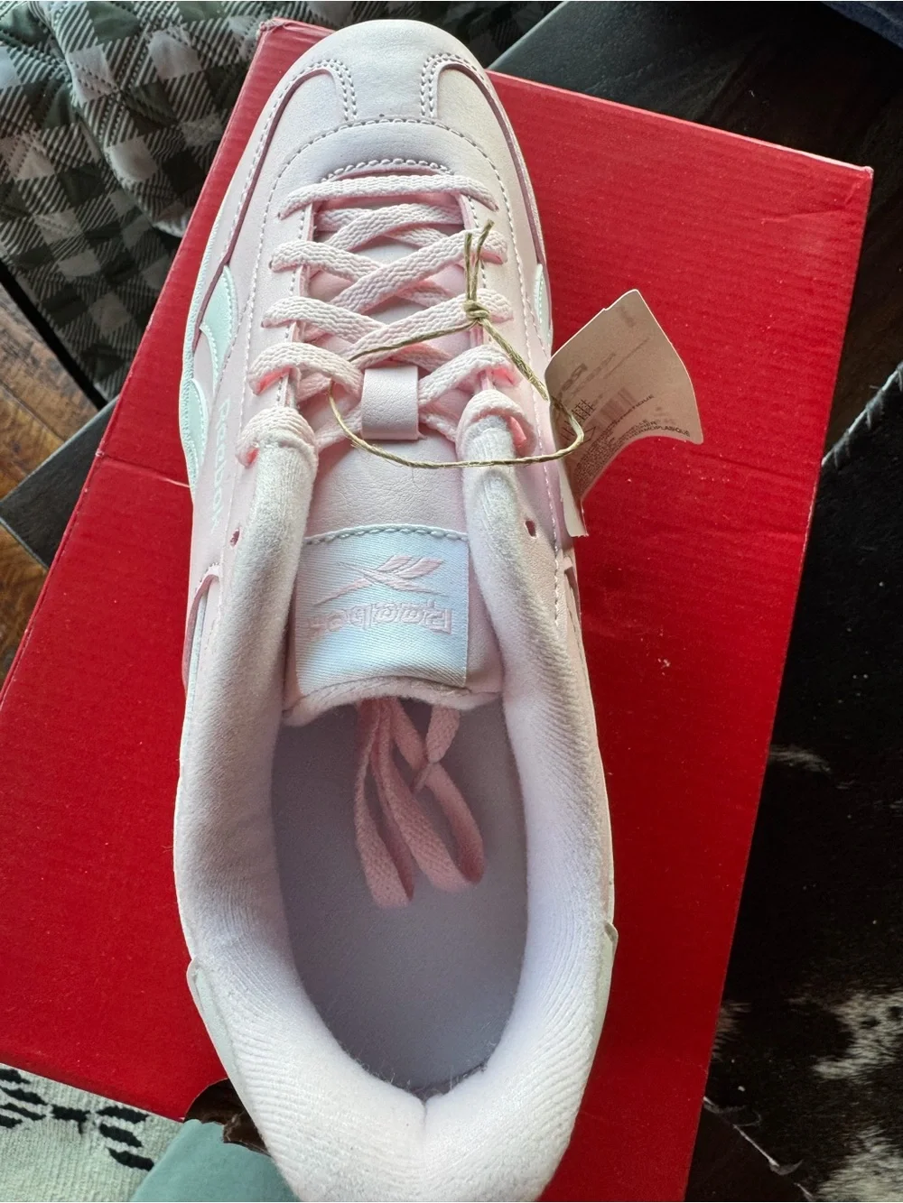 Reebok Kids Pink and White Classic Sneaker
